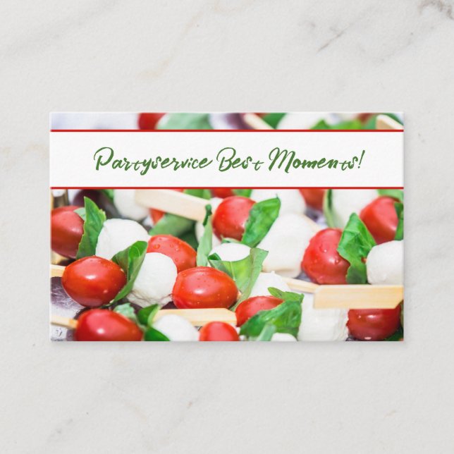 Visitenkarte Catering 3 Frisches Rot und Grün (Vorderseite)