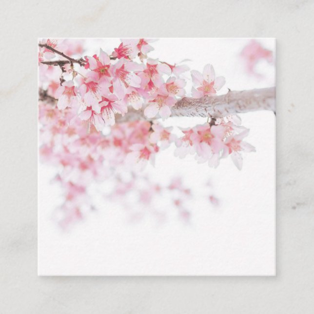 Visitenkarte: CHERRY BLOSSOMS Quadratische Visitenkarte (Vorderseite)