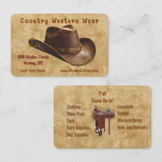 Visitenkarte „Country Western Wear“