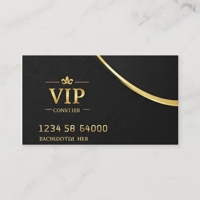 Visitenkarte Custom Black Vip (Vorderseite)
