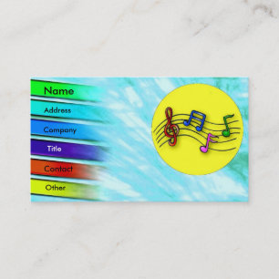 Visitenkarte der farbenfrohen Musik