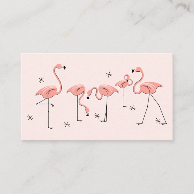 Visitenkarte der Flamingos Pink-Gruppe (Vorderseite)
