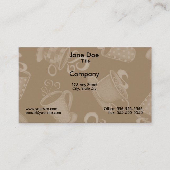 Visitenkarte der Kaffee-Zeit-2 (Vorderseite)