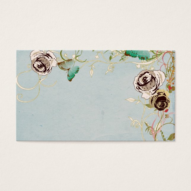 Visitenkarte der Retro-Rose (Vorderseite)