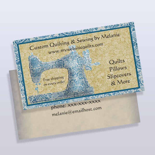 Visitenkarte der Vintagen Nähmaschine (Von Creator hochgeladen)