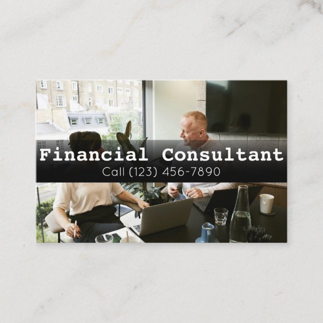 Visitenkarte der Werbefirma (Vorderseite)