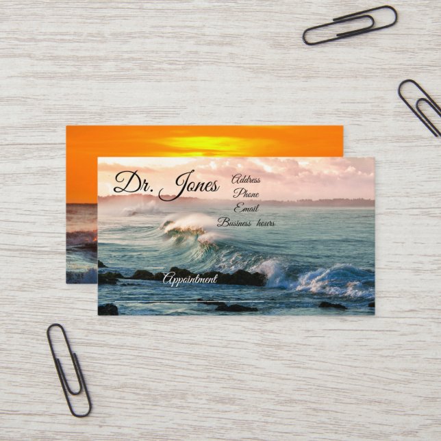 Visitenkarte des Arztes (Vorderseite/Rückseite Beispiel)