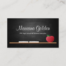 Visitenkarte des Black Chalkboard Teachers