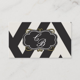 Visitenkarte des Black White Cream & Gold Boutique