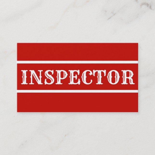 Visitenkarte des Inspektors (Vorderseite)