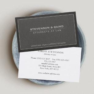 Visitenkarte des Staatsanwalts Dark Gray Linen Loo
