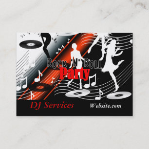 Visitenkarte DJ Disc Jockey Retro-Musik-Party