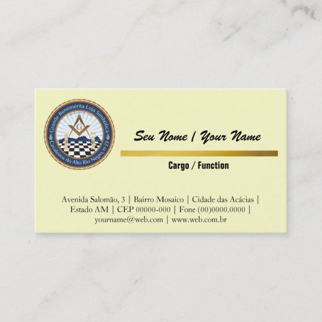 Visitenkarte Editável des CARN Brasiliens (Vorderseite)