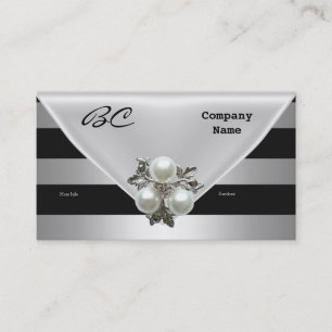 Visitenkarte Elegante Black Pearl Jewel