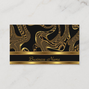 Visitenkarte Elegantes Exotisches Schwarzes Gold A