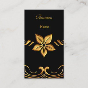 Visitenkarte Elegantes Gelbes Gold Schwarz