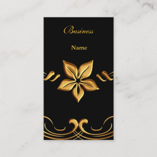 Visitenkarte Elegantes Gelbes Gold Schwarz