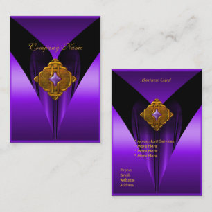 Visitenkarte Elegantes Lila Gold Jewel
