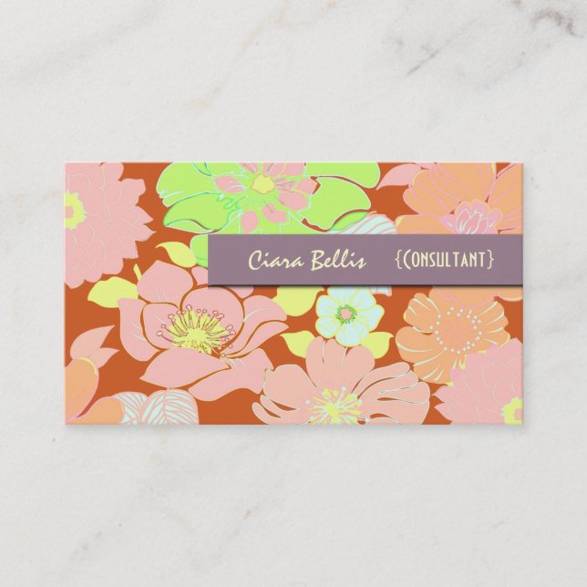 Visitenkarte, fette Mohn Visitenkarte (Vorderseite)