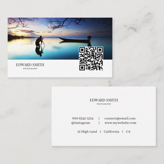 Visitenkarte | Fotografie | Neues QR-Code-Design (Vorne/Hinten)