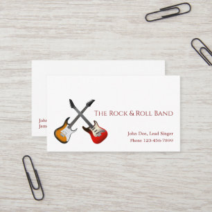 Visitenkarte für Bandmusiker Musiklehrer