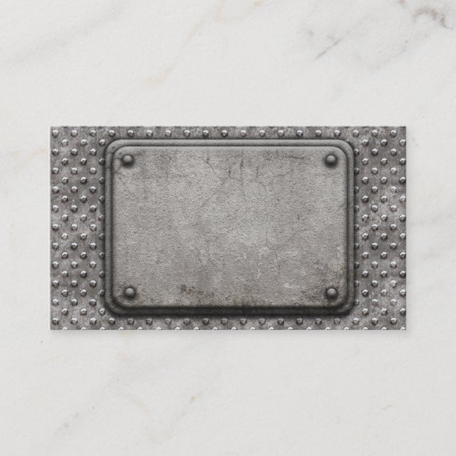 Visitenkarte für Blindgrunge-Metalldesign (Vorderseite)