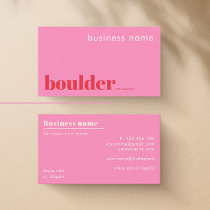 Visitenkarte für Boulder Texas Geschäft Unternehme