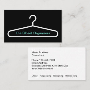 Visitenkarte für Closet-Organisation und Design-Se