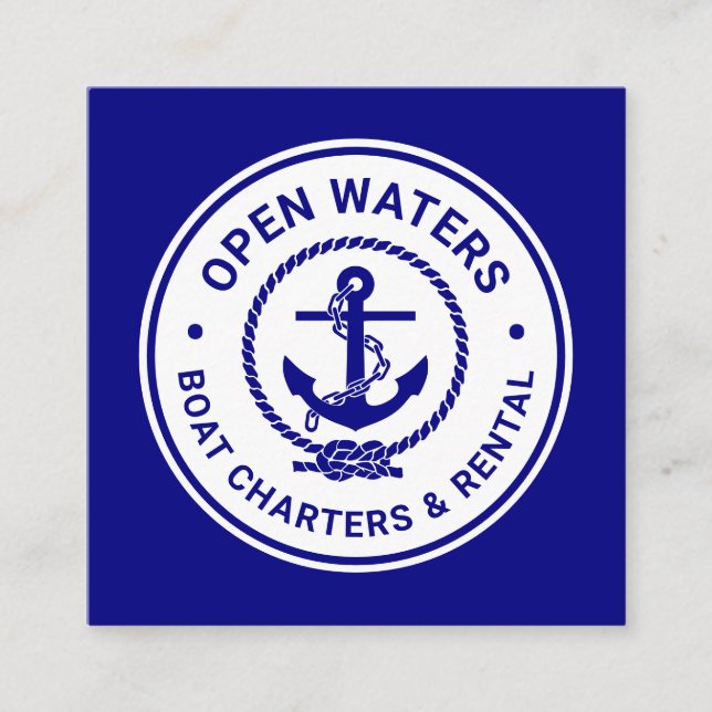 Visitenkarte für das Logo "Nautic Marina Boat Char (Vorderseite)