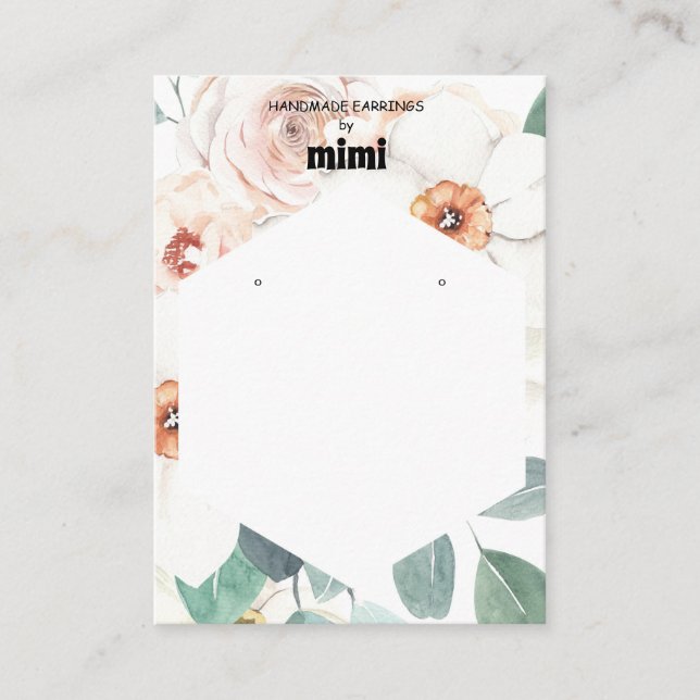 Visitenkarte für den Blumenohrbereich (Vorderseite)