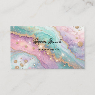 Visitenkarte für den Glitzer - Opal Background