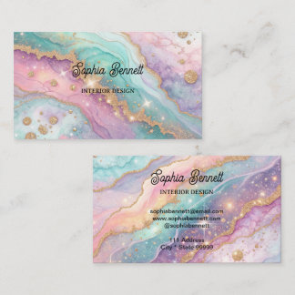 Visitenkarte für den Glitzer - Opal Background