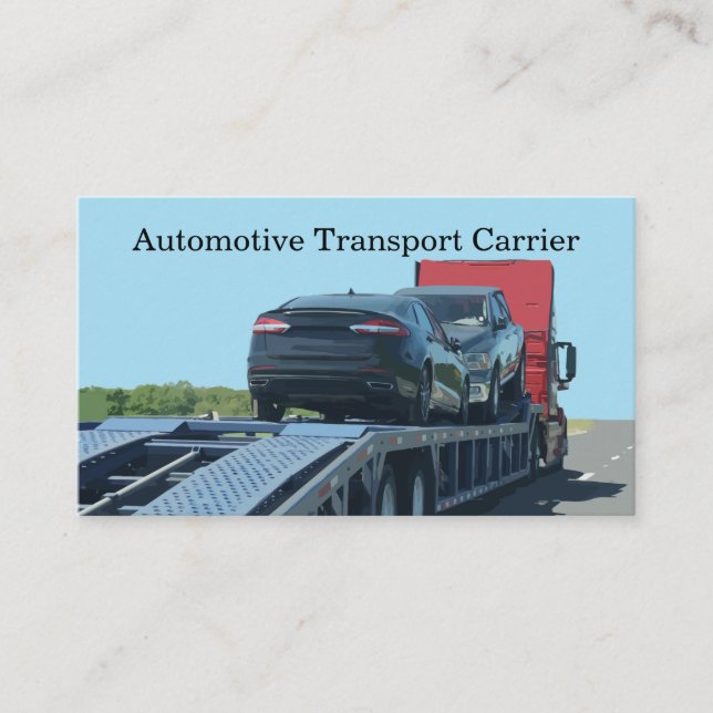 Visitenkarte für den Kfz-Transport (Vorderseite)