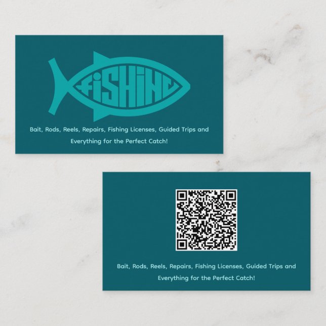 Visitenkarte für den kundenspezifischen Fischfang (Vorne/Hinten)