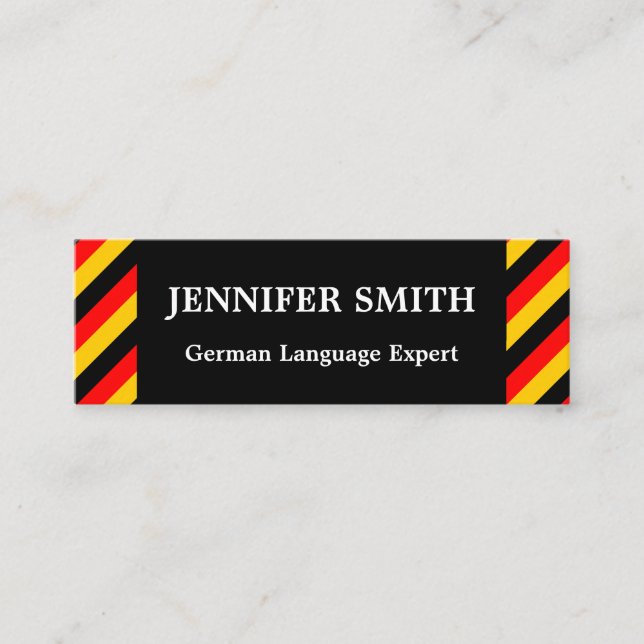 Visitenkarte für deutsche Sprachexperten (Vorderseite)