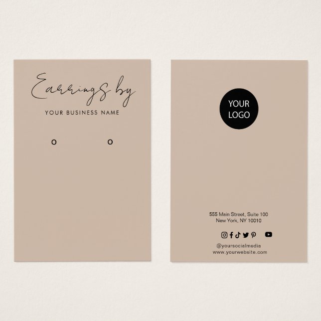Visitenkarte für die Minimalistische Ohranzeige (Vorne & Hinten)