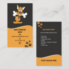 Visitenkarte für Dog Food Snack Shop