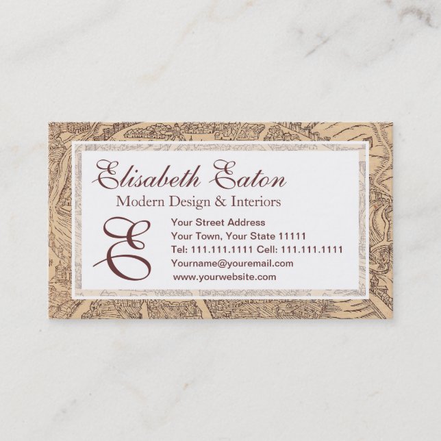 Visitenkarte für einen spanischen Lehrer, (Vorderseite)