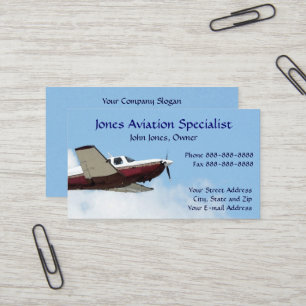 Visitenkarte für einmotorige Flugzeuge der Pilot A