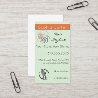 Visitenkarte für einseitige Haarstylist