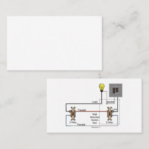 Visitenkarte für Elektriker mit Schaltplan