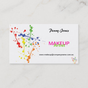 Visitenkarte für farbenfrohe Makeup-Künstler