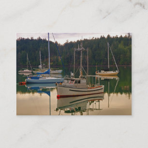 Visitenkarte für Fischereifahrzeuge und Segelboot