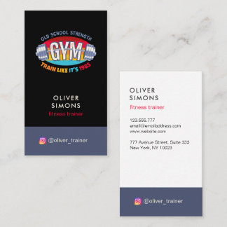 Visitenkarte für Fitness-Trainer