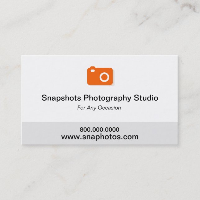 Visitenkarte für Fotokamera (Vorderseite)