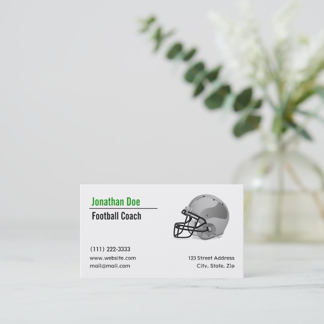 Visitenkarte für Fußball-Coach (Stehend Vorderseite)