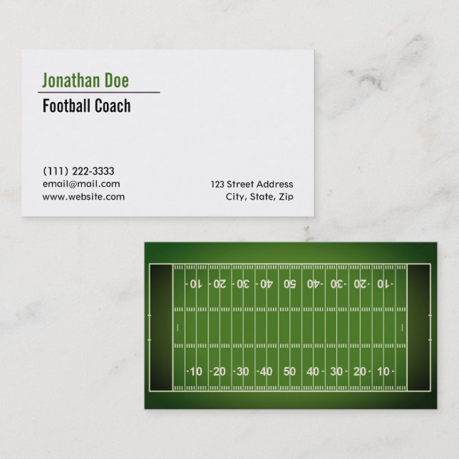 Visitenkarte für Fußball-Coach (Vorne/Hinten)