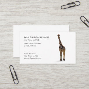 Visitenkarte für Giraffen-Zoologen