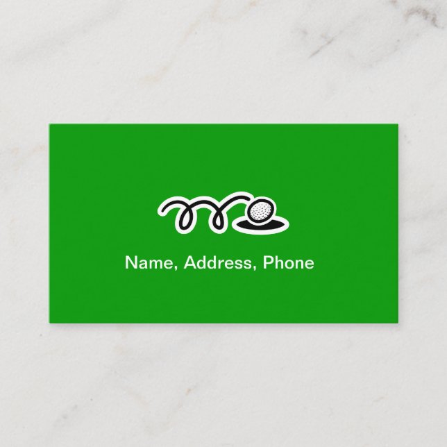 Visitenkarte für Golfspieler und Trainer (Vorderseite)
