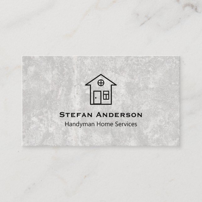 Visitenkarte für Handydienste mit Beton (Vorderseite)